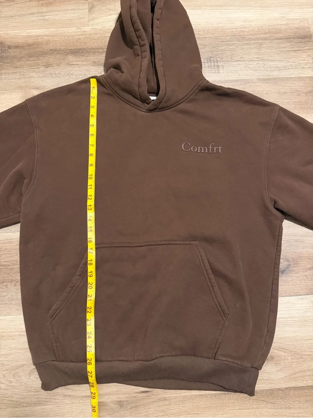Comfrt Oversized Chocolate Brown Hoodie Size Large Comfy Cozy - Picture 5 of 6